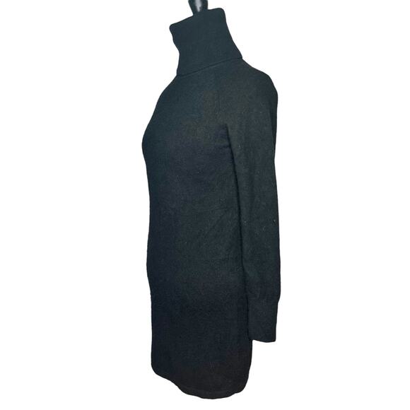 Quince | Women | Black 100% Cashmere Minimalist Turtleneck Sweater Dress | Small - Picture 4 of 14